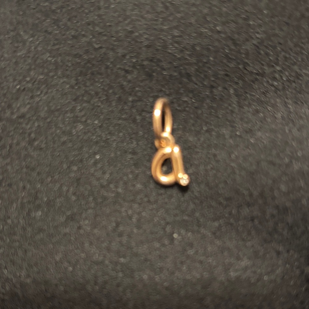 Pandora Rose Gold Letter 'A' Necklace Pendant